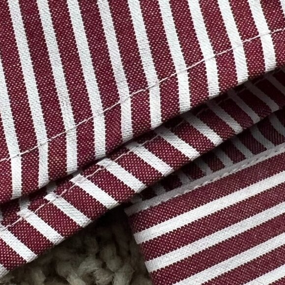 Christopher Banks Small Long Sleeve Button Up Shirt Women's Red Striped White - Picture 8 of 8